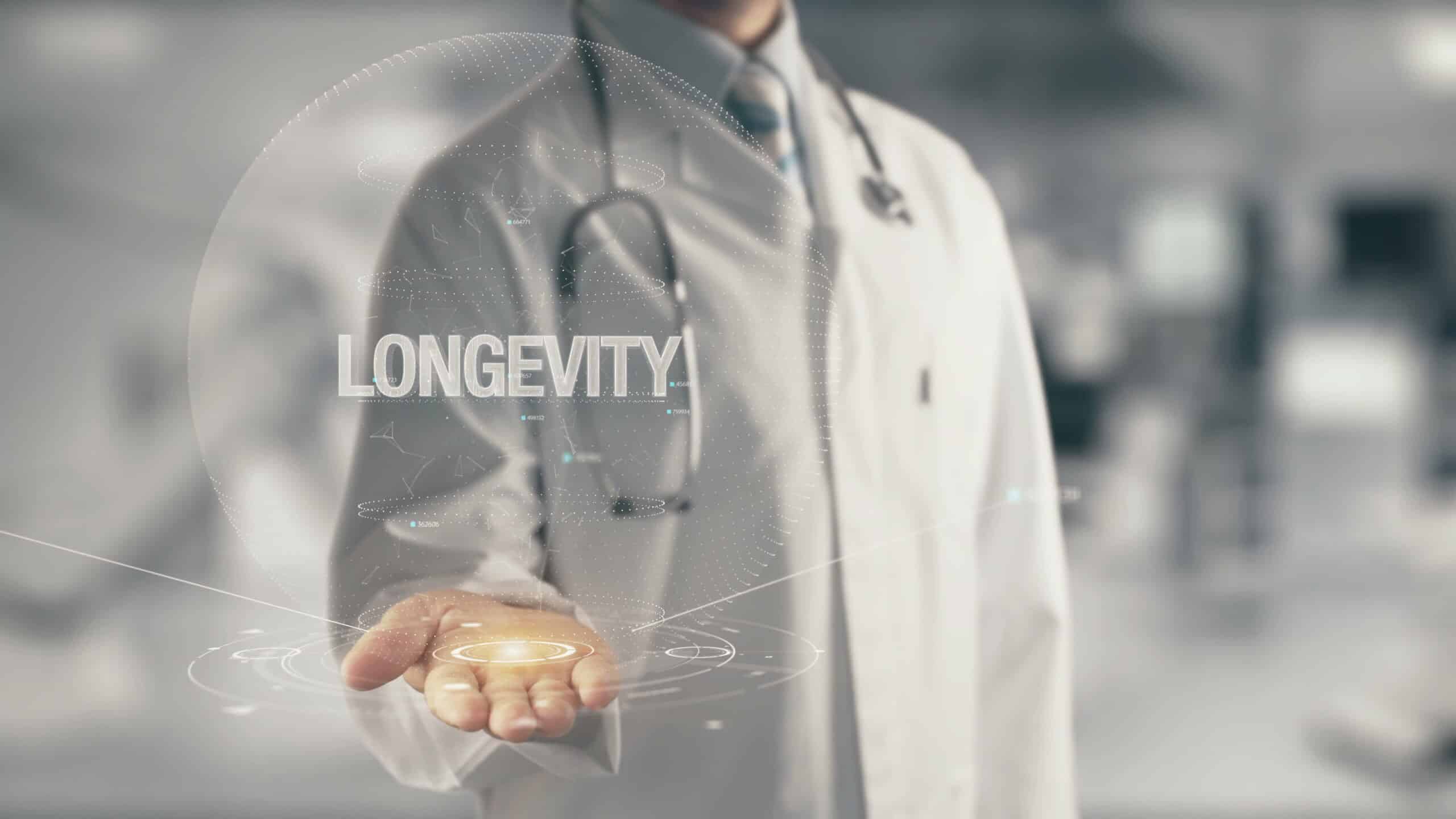 Skin longevity concept showing cellular aging and long-term skin health science